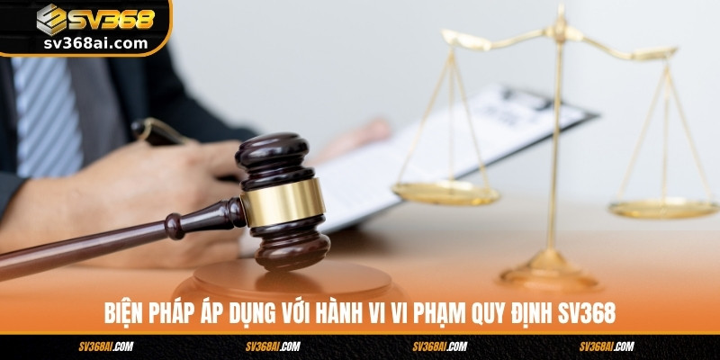 Biện pháp áp dụng với hành vi vi phạm quy định SV368