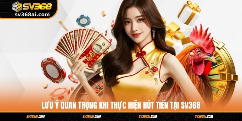 Lưu ý quan trọng khi thực hiện rút tiền tại SV368
