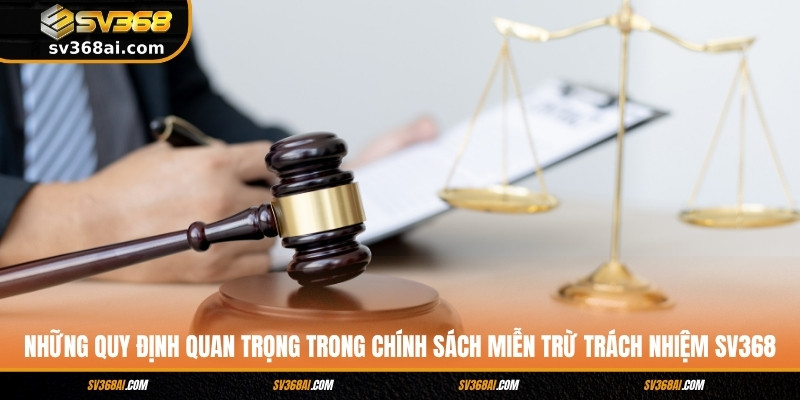 Những quy định quan trọng trong chính sách miễn trừ trách nhiệm SV368
